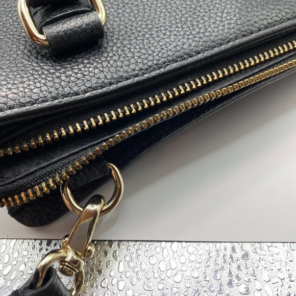 Kate Spade Black Pebbled Mulberry Street Lise Satchel & Crossbody Bag - Picture 9 of 16